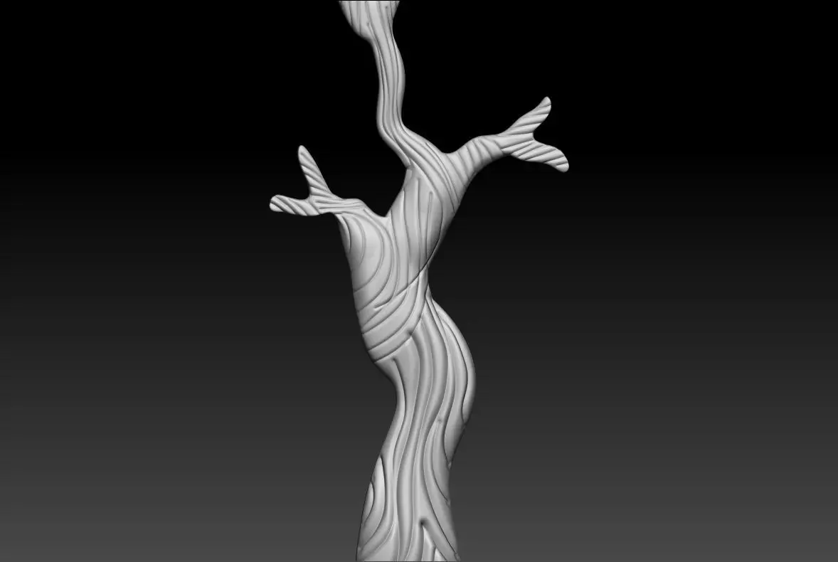 Tree Branch Pendant 3D Printable Model 3D print model_3