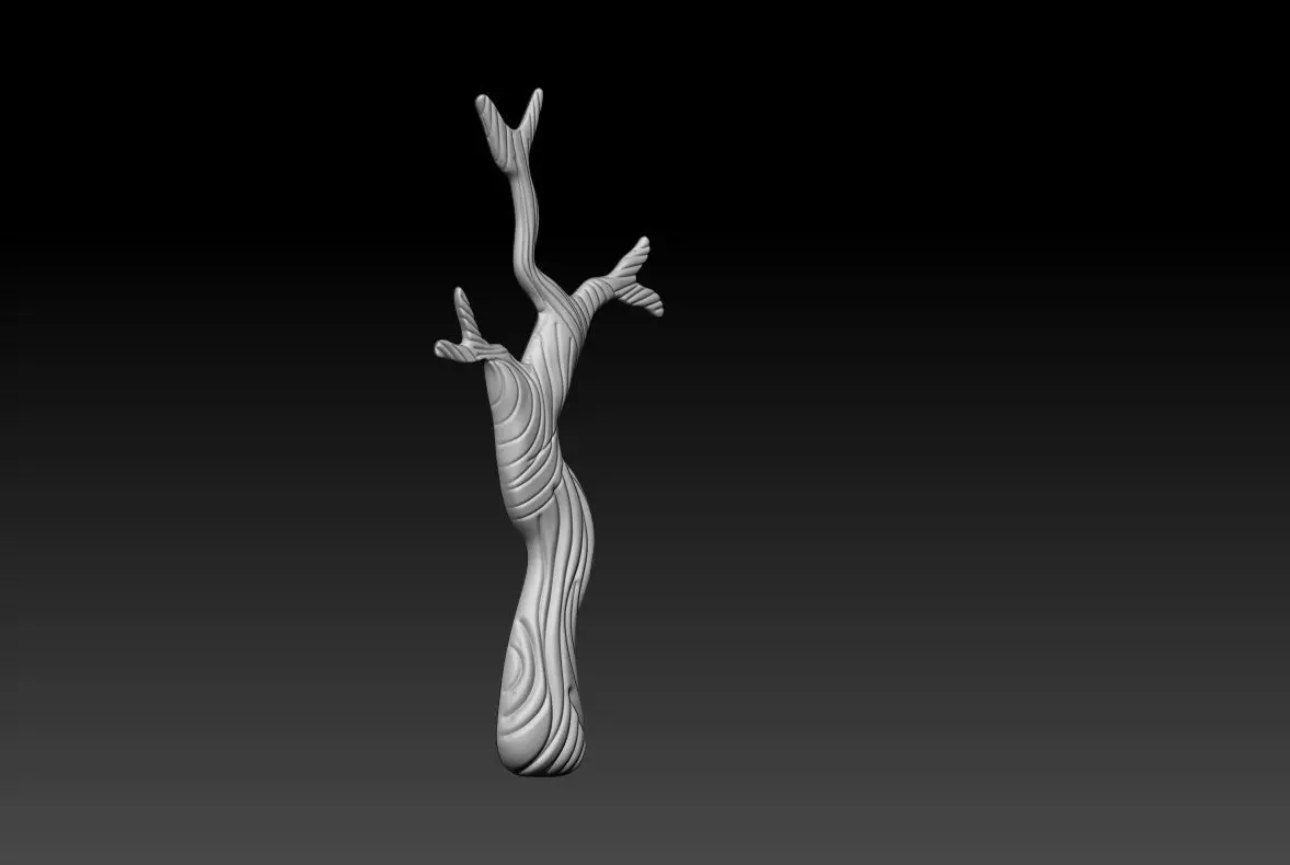 Tree Branch Pendant 3D Printable Model 3D print model_1