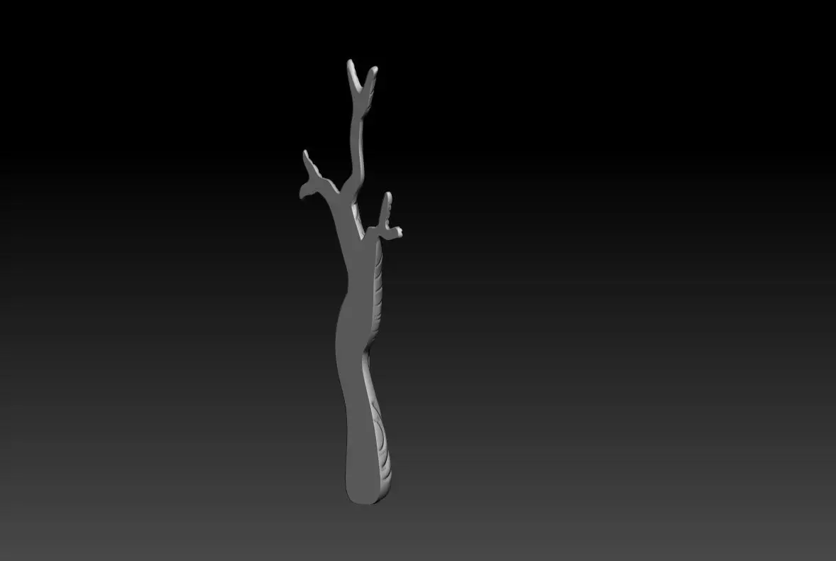 Tree Branch Pendant 3D Printable Model 3D print model_9