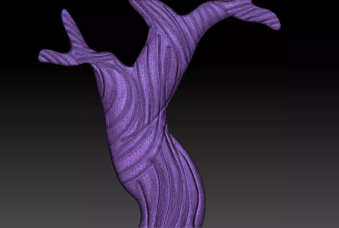 Tree Branch Pendant 3D Printable Model 3D print model_13