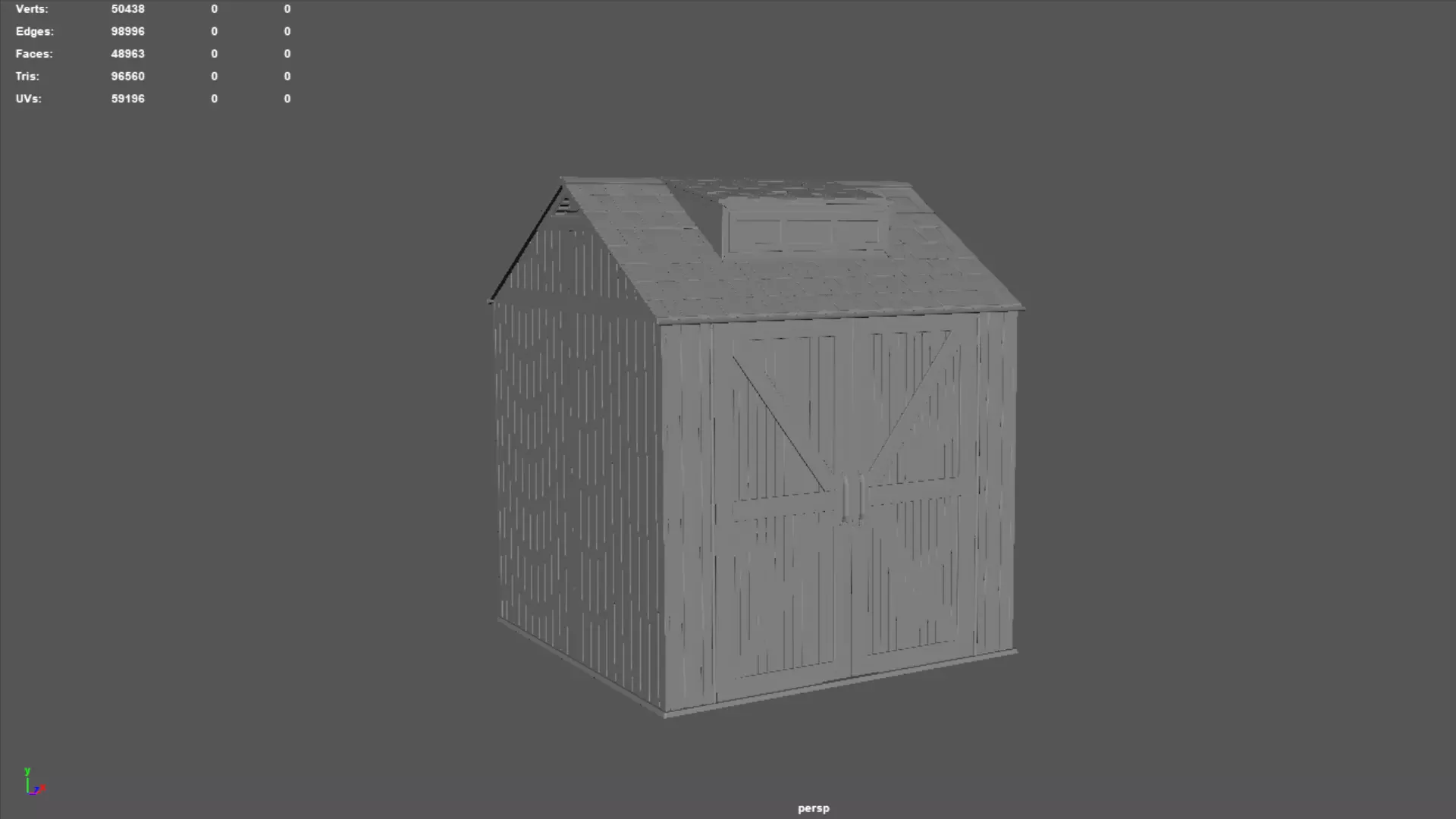 Exterior Sci-Fi House Tech Cube Futuristic Building 3D model_9