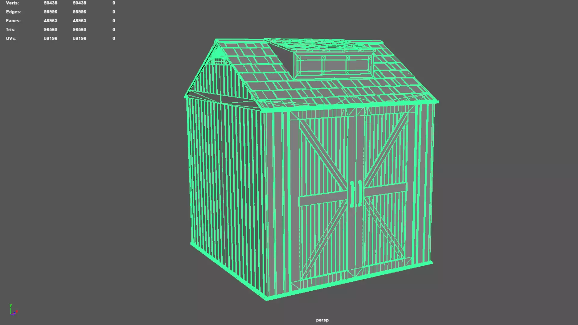 Exterior Sci-Fi House Tech Cube Futuristic Building 3D model_10