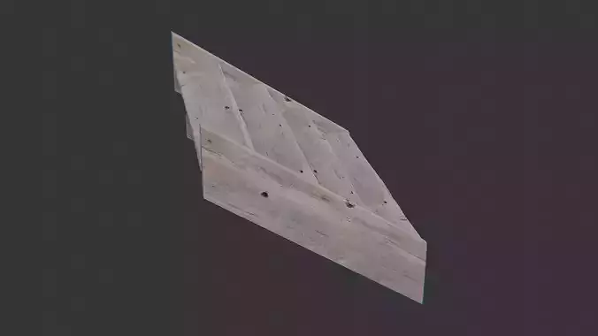 Wooden interior stairs four-step worn finish