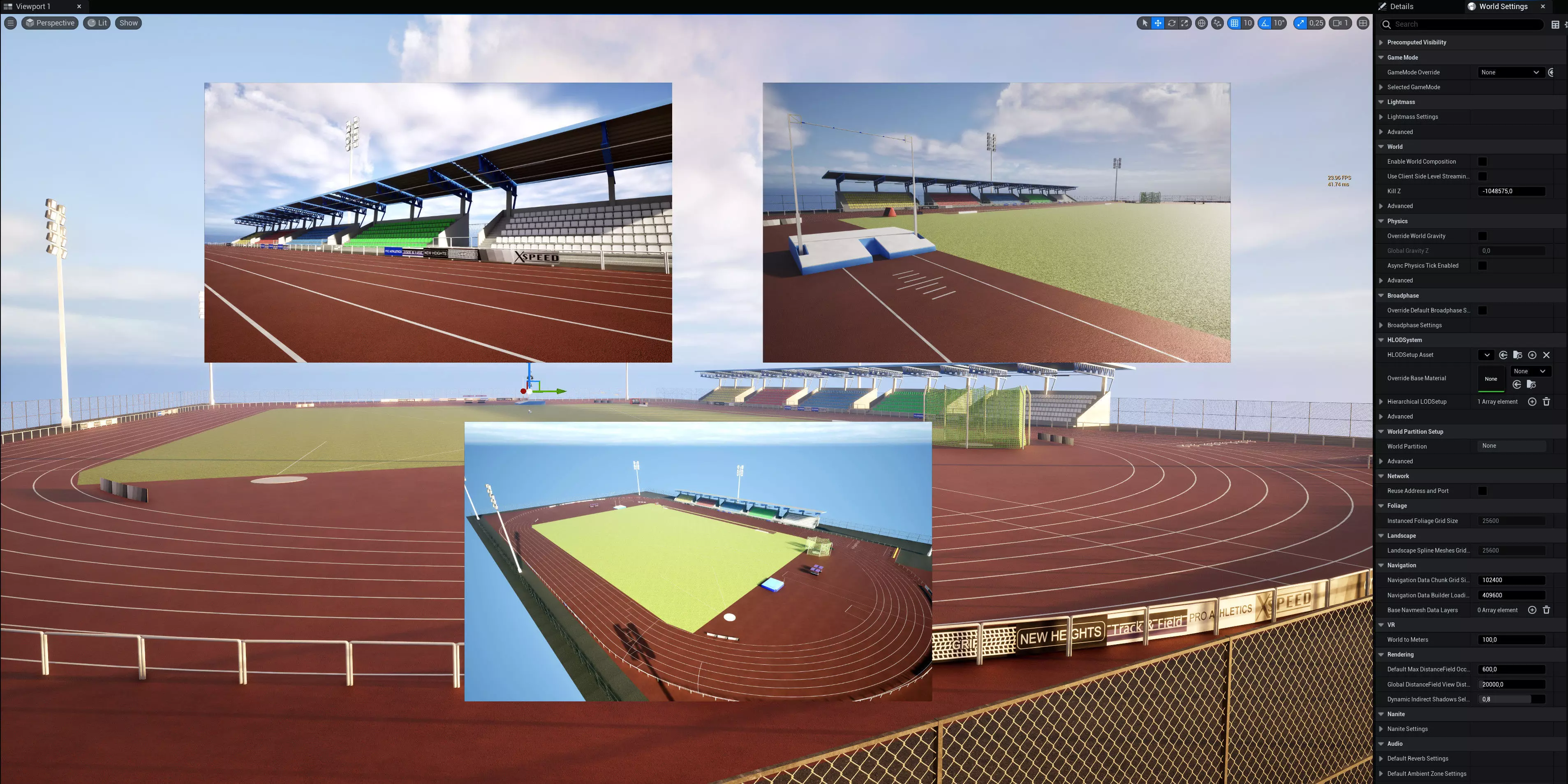 Track And Field Arena Low-poly 3D model_16