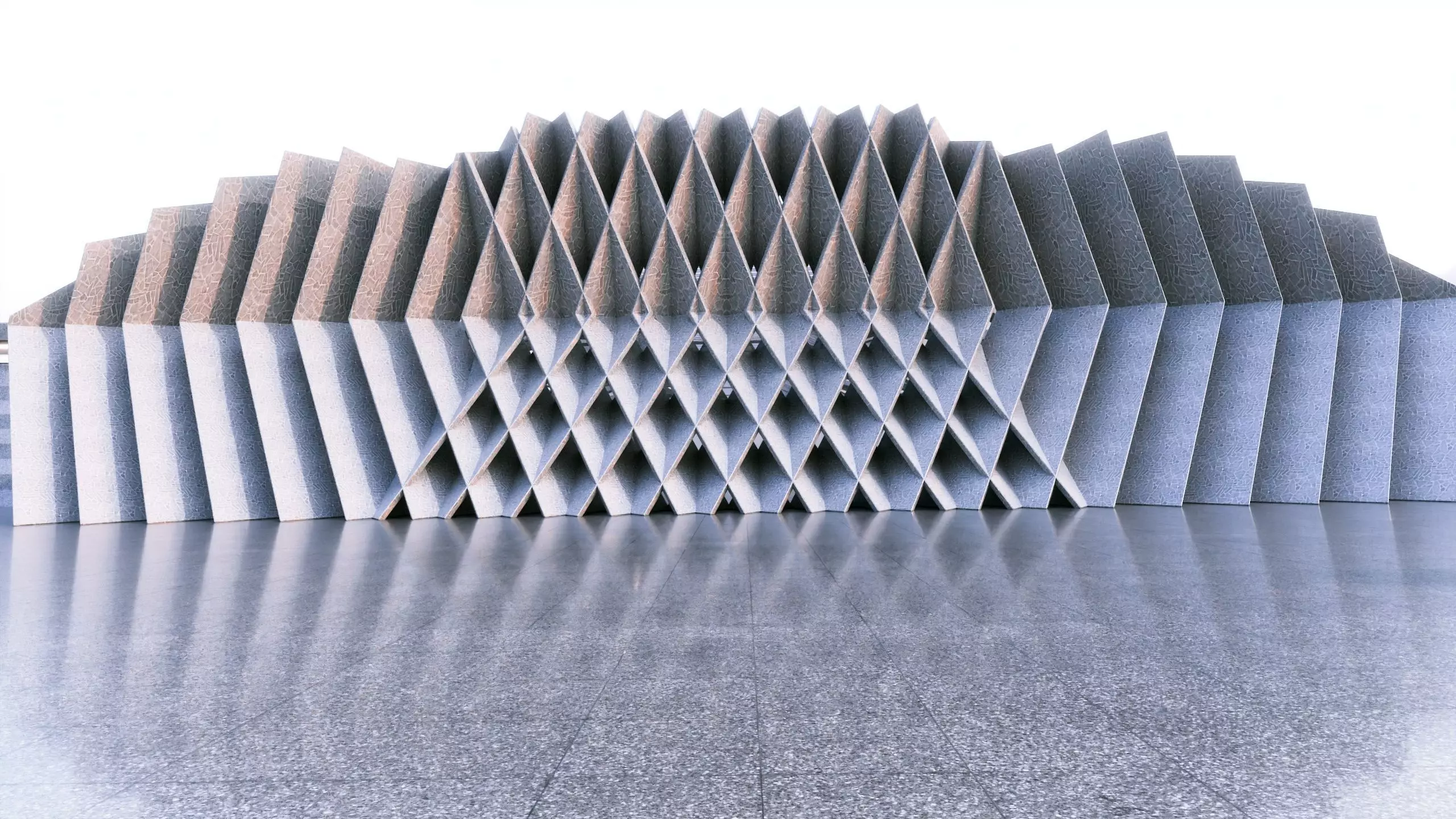 Modern Futuristic Corridor- Architectural Background- V1U4 3D model_13