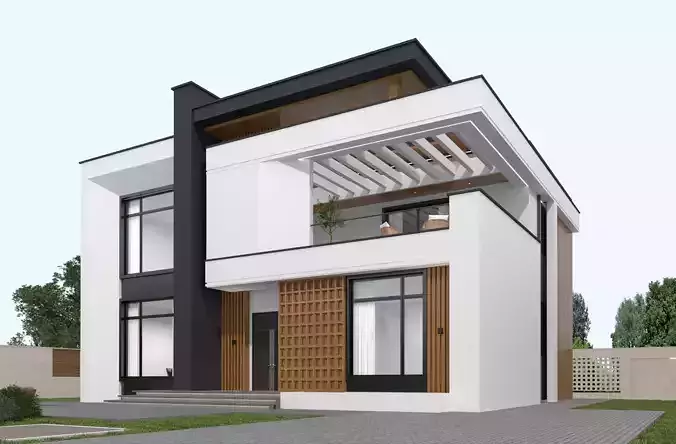 House Exterior 3D model 2