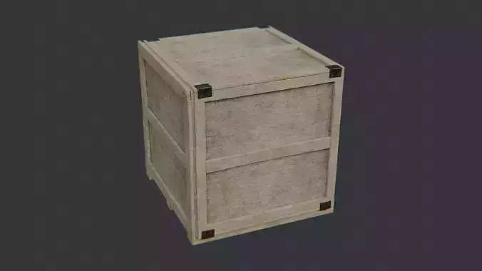 Wooden Shipping Crate Open Side