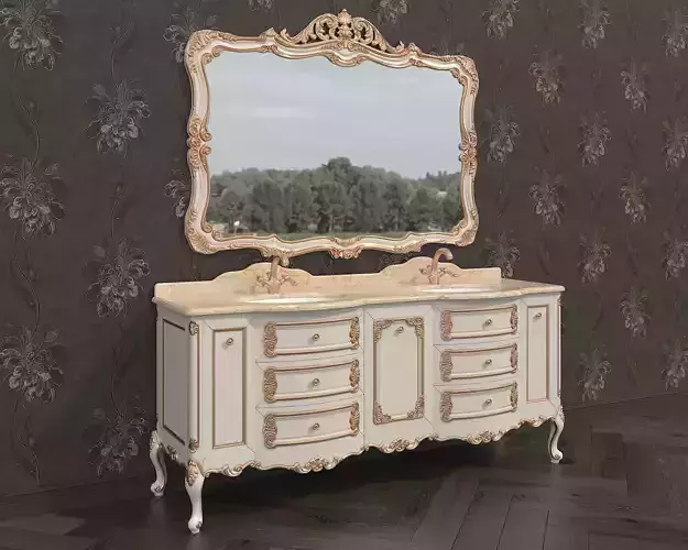 Classic Bathroom Cabinet With Sink
