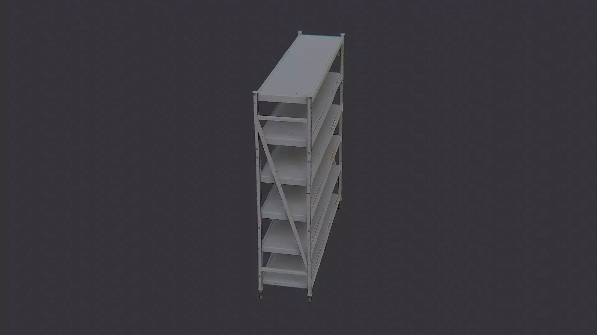 Garage Rolling Shelving Unit Metal Rack Low-poly 3D model_0