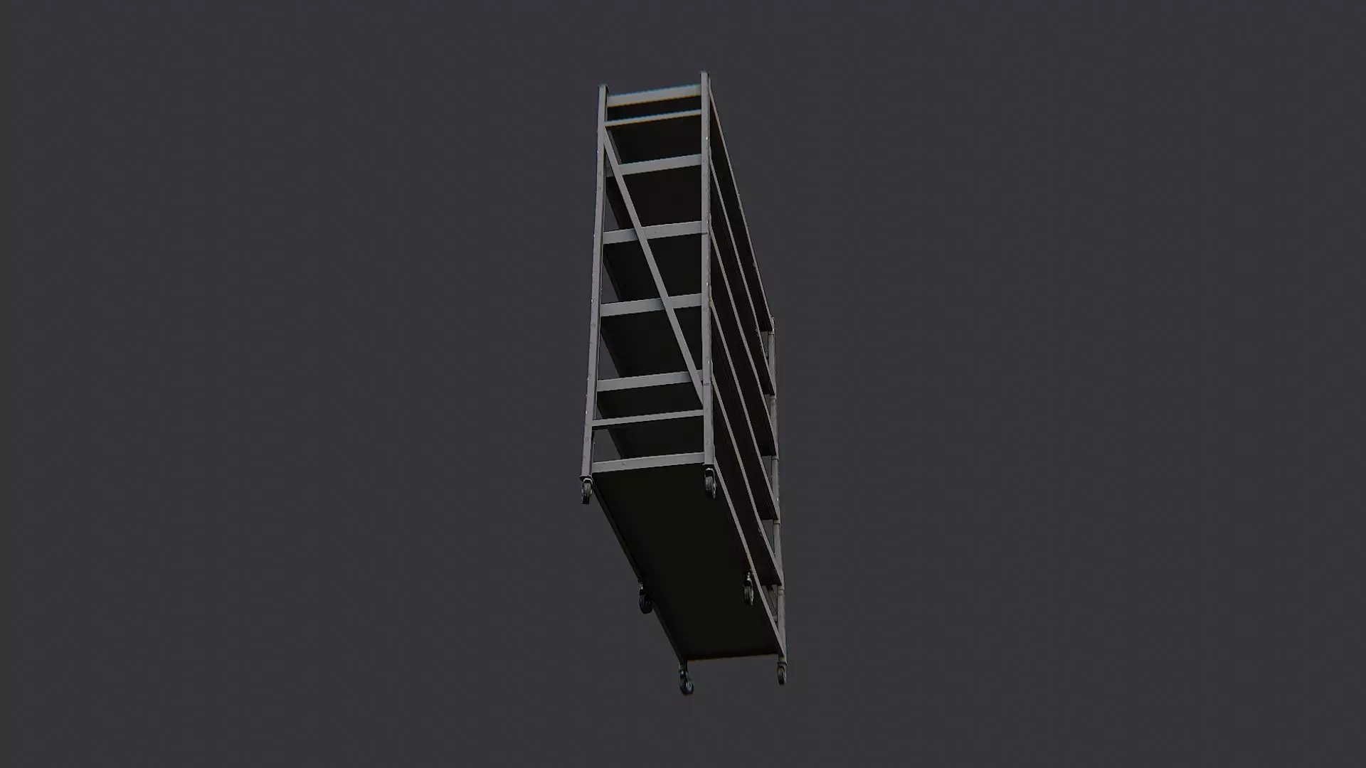 Garage Rolling Shelving Unit Metal Rack Low-poly 3D model_5