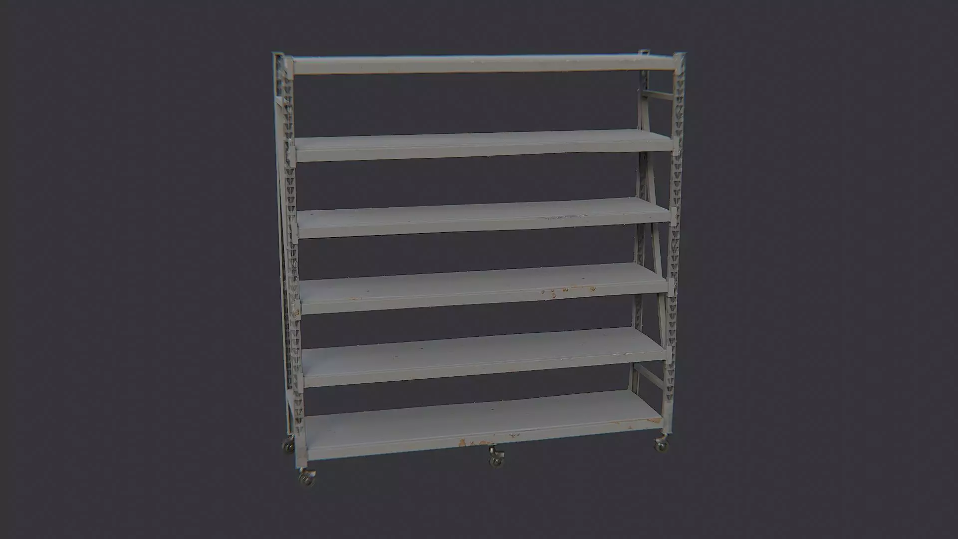 Garage Rolling Shelving Unit Metal Rack Low-poly 3D model_2