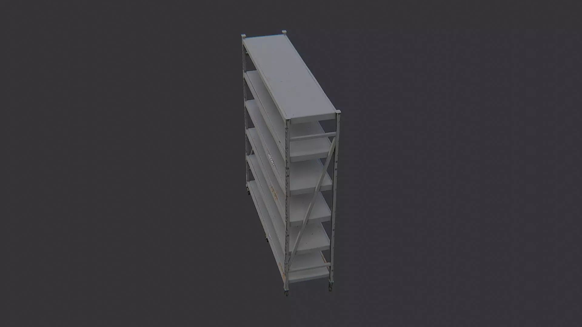 Garage Rolling Shelving Unit Metal Rack Low-poly 3D model_3