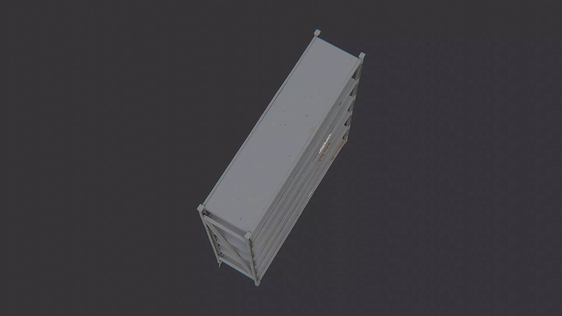 Garage Rolling Shelving Unit Metal Rack Low-poly 3D model_4