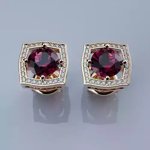 Earrings Square charm