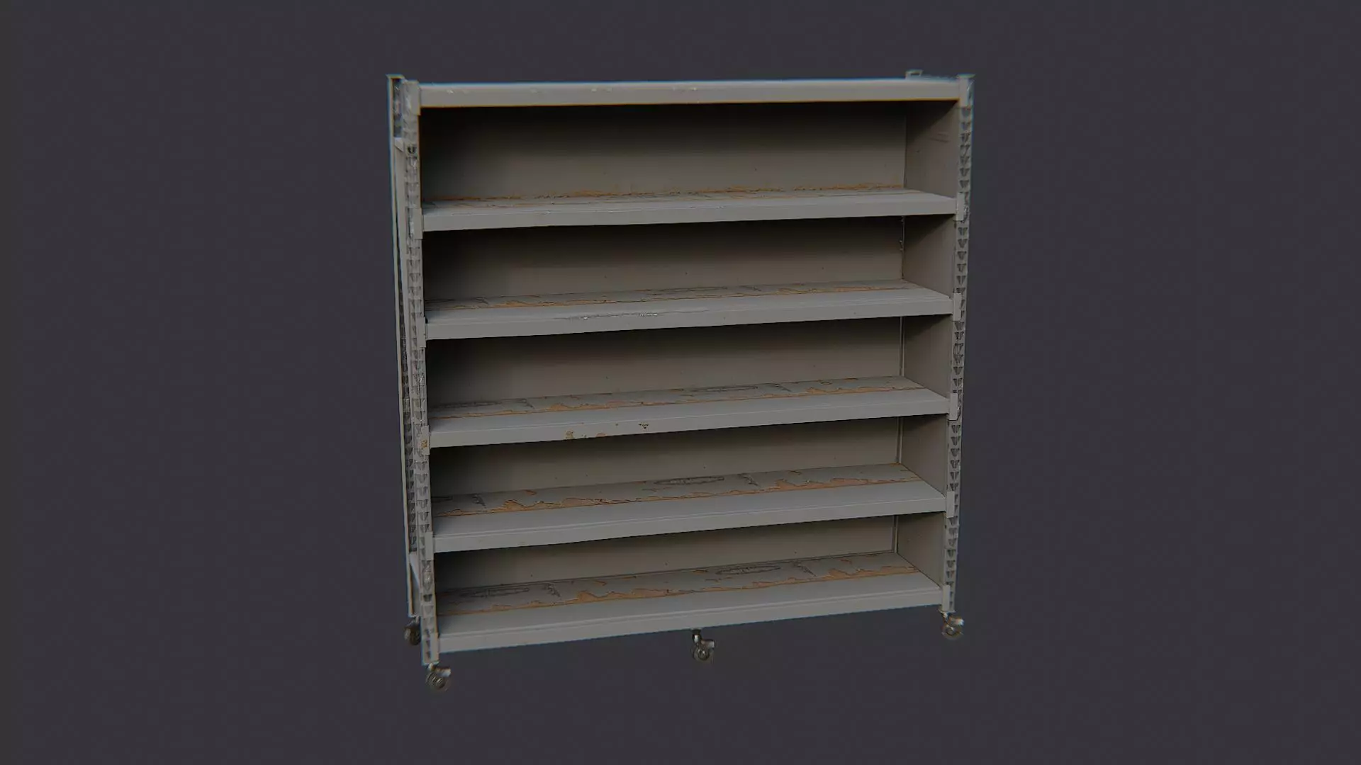 Garage Rolling Cabinet Shelf Low-poly 3D model_2