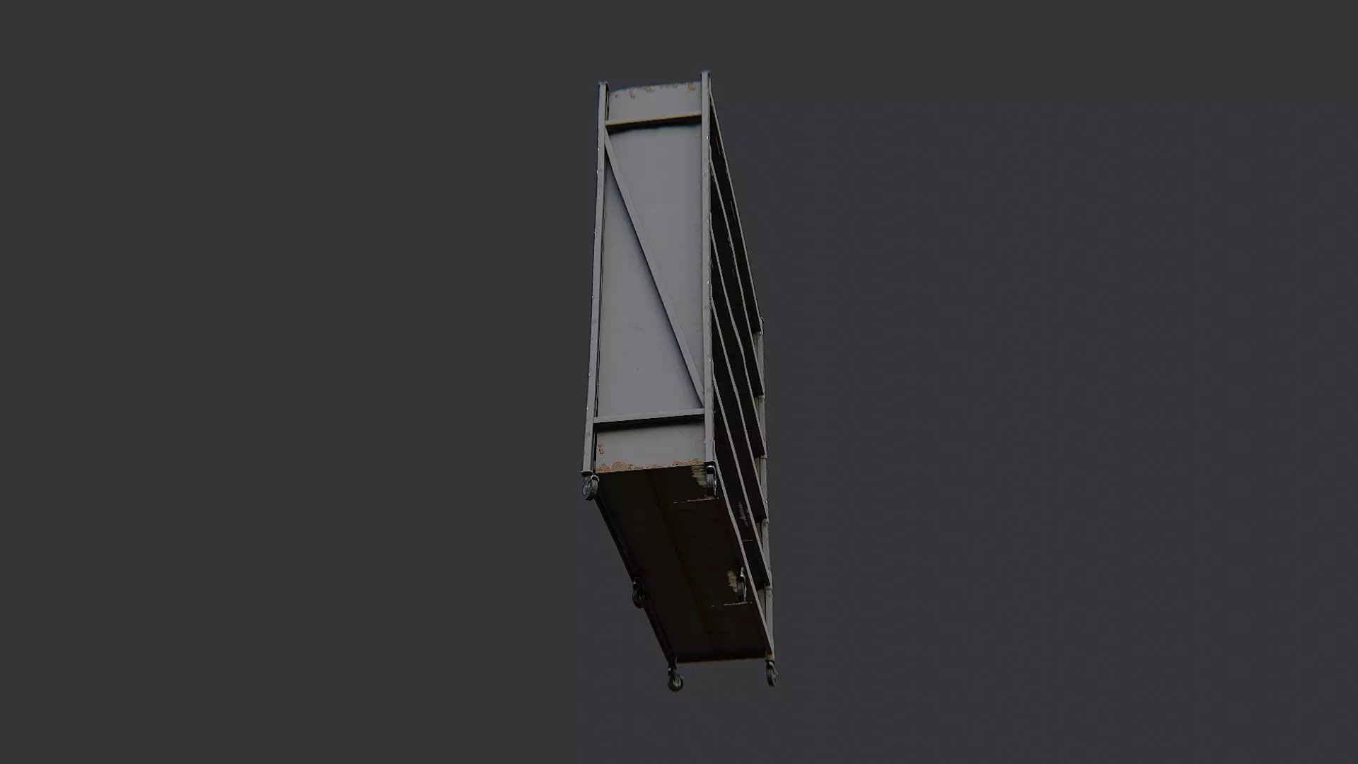 Garage Rolling Cabinet Shelf Low-poly 3D model_5