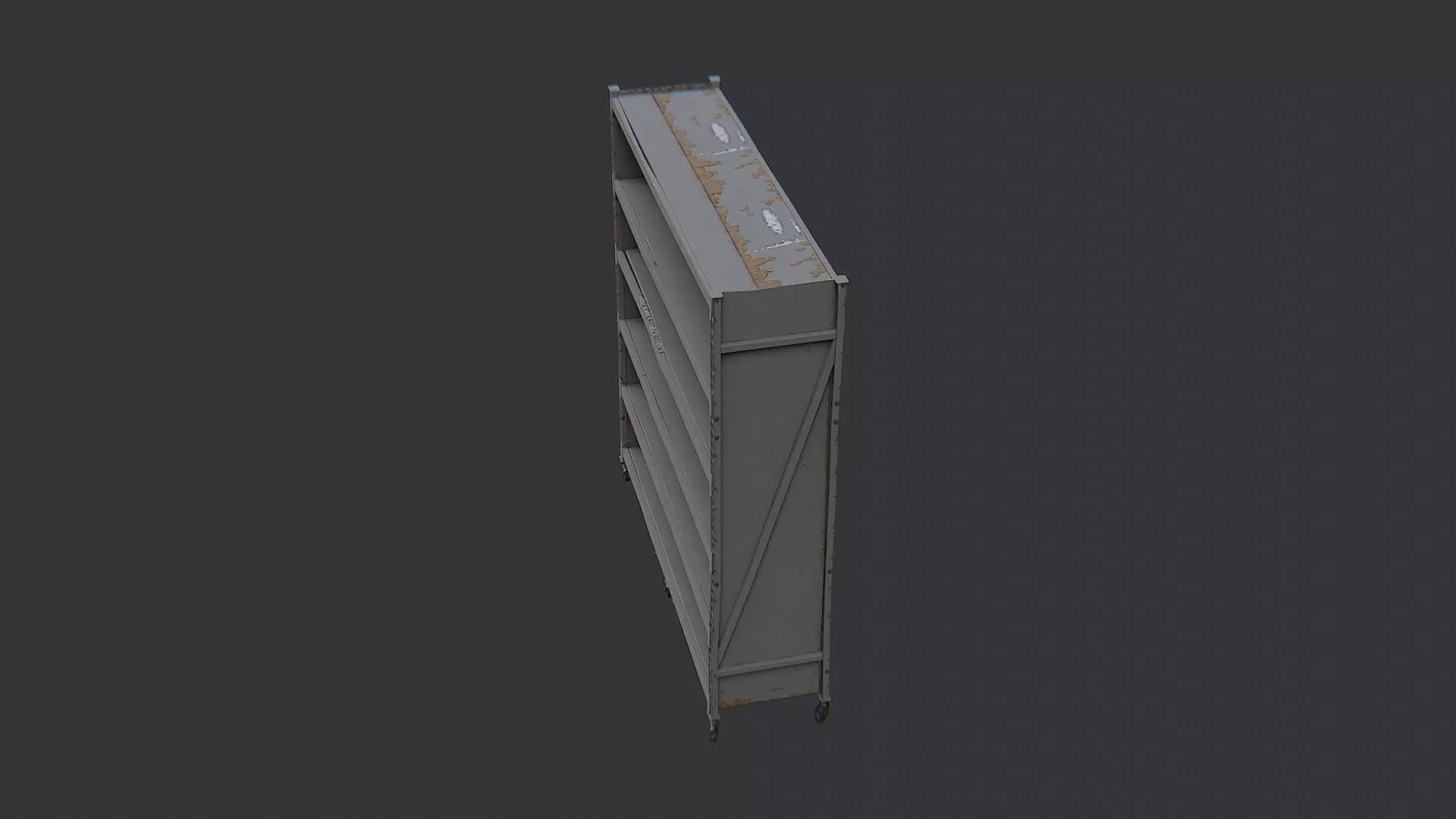 Garage Rolling Cabinet Shelf Low-poly 3D model_3