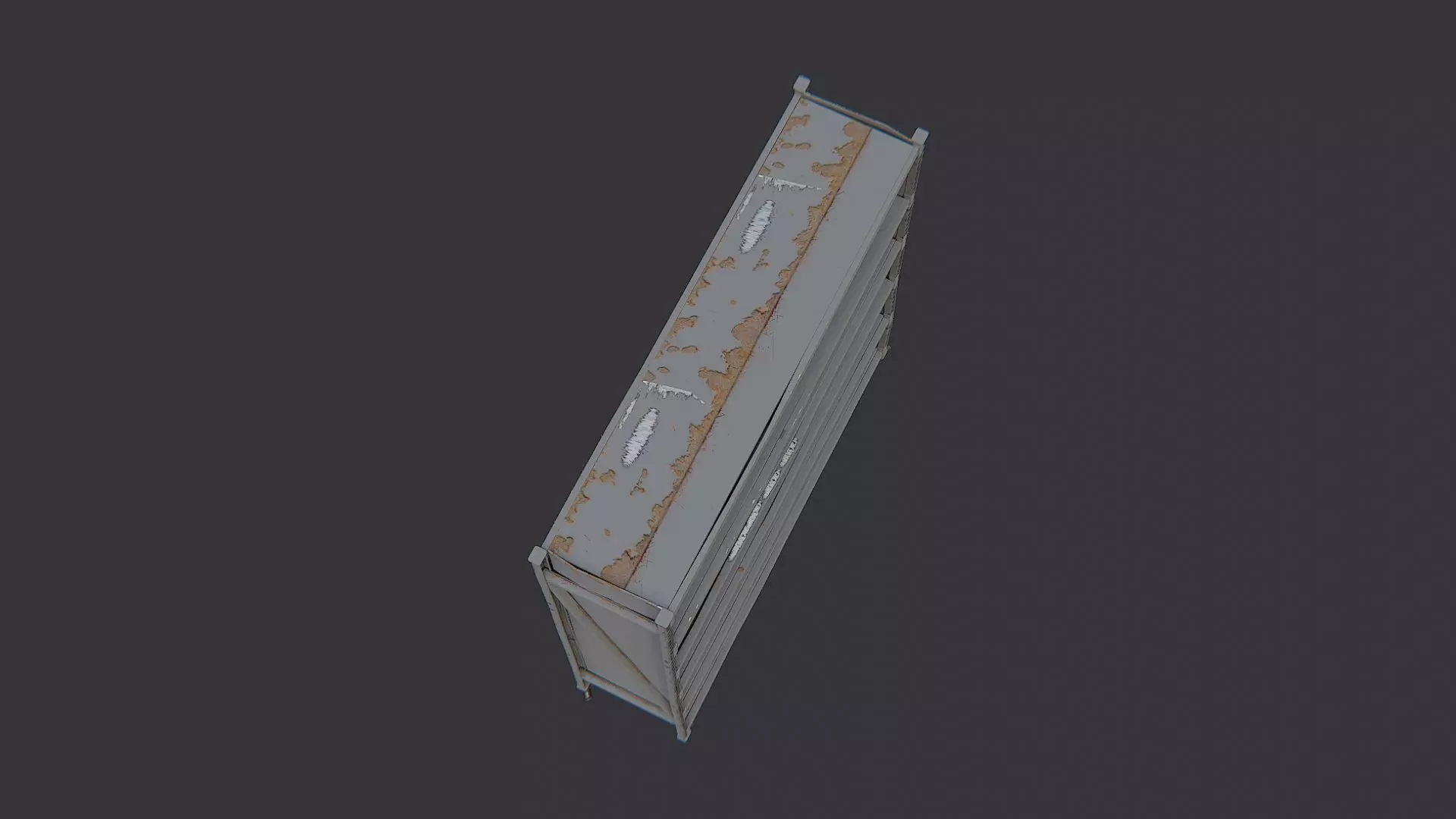 Garage Rolling Cabinet Shelf Low-poly 3D model_4