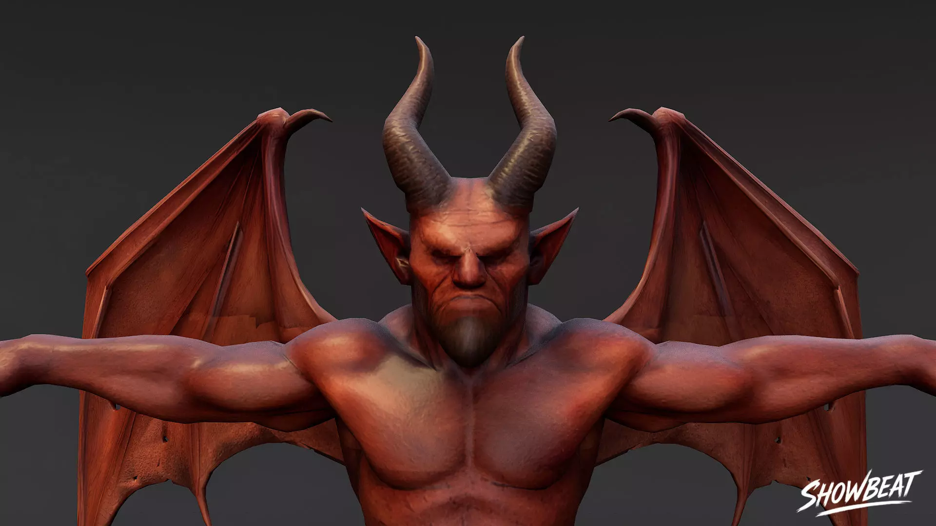 Elder Imp T-Pose Low-poly 3D model_4