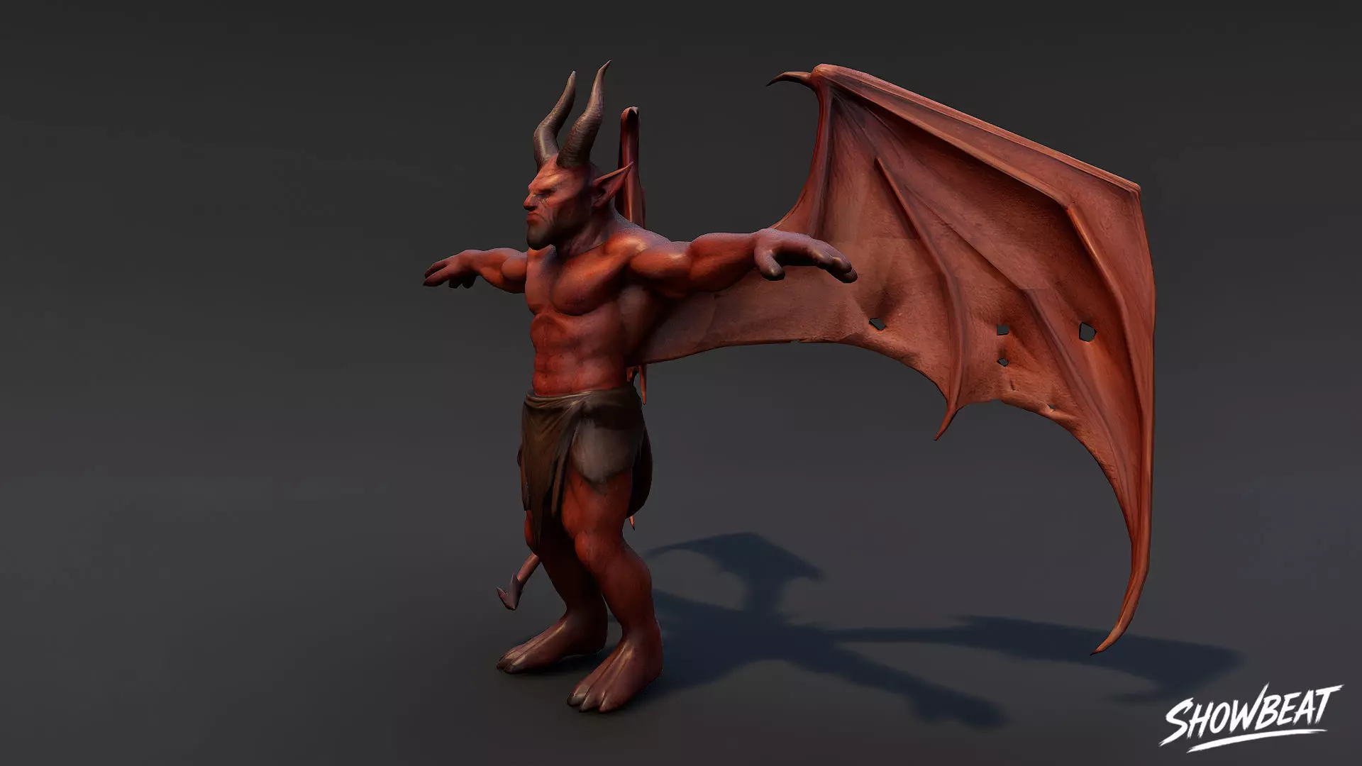 Elder Imp T-Pose Low-poly 3D model_1