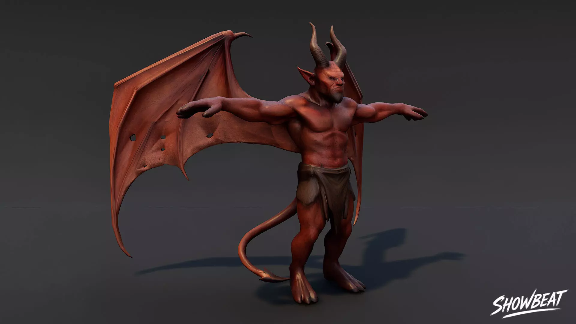 Elder Imp T-Pose Low-poly 3D model_2