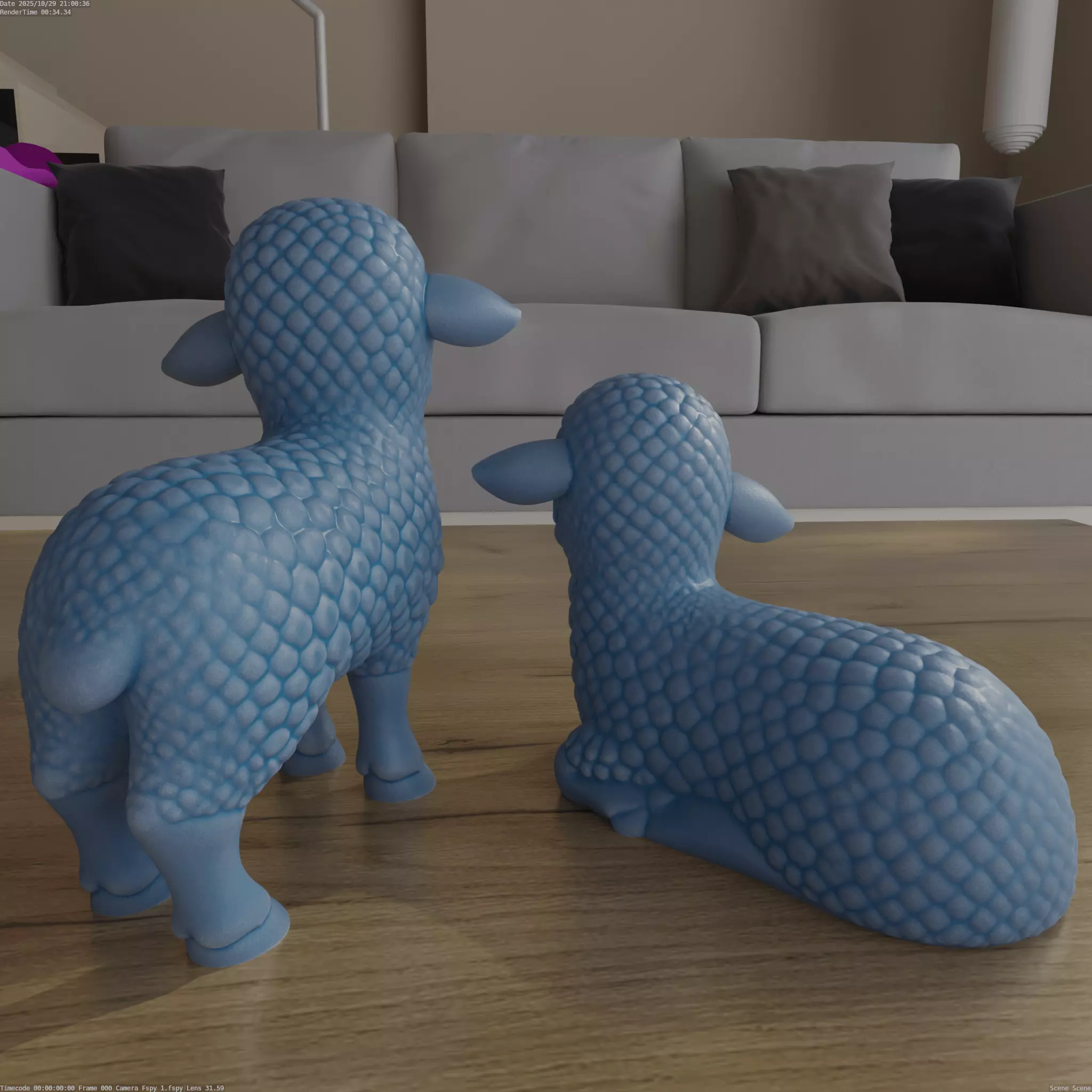 Cute Lambs STL 3D Model Adorable Nativity Scene Sheep 3D print model_2