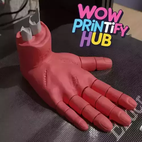 Halloween Flexi Hand STL Print-in-Place Articulated Toy 3D print model