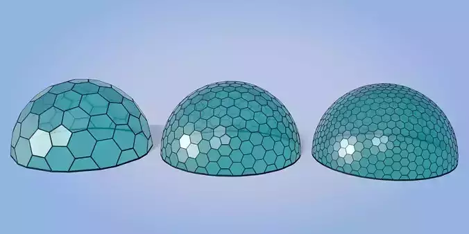 Geodesic Domes Pack Architecture Free low-poly 3D model