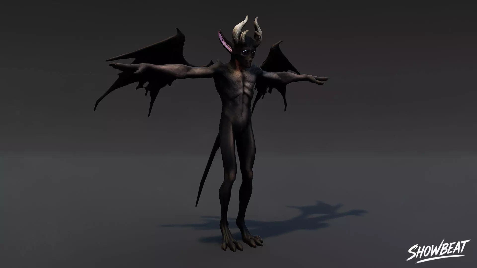 Void Imp T-Pose Low-poly 3D model_1