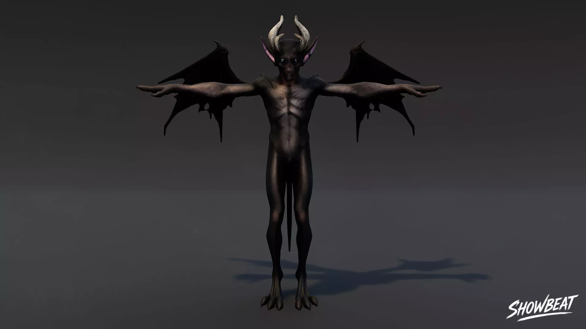 Void Imp T-Pose Low-poly 3D model_0