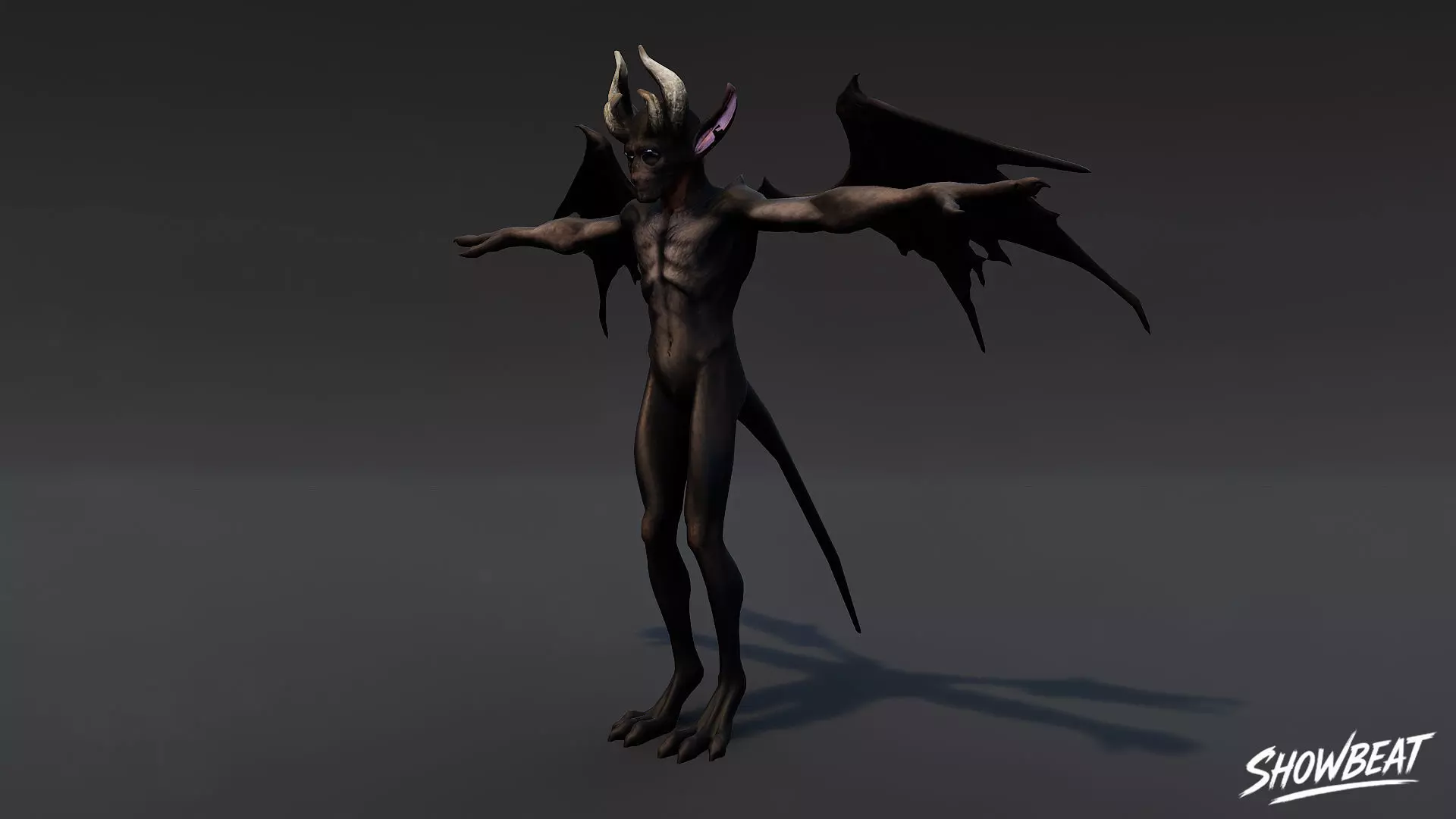 Void Imp T-Pose Low-poly 3D model_2