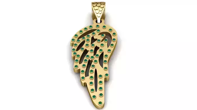 angel wing pendant 3D Printable MODEL 3D print model