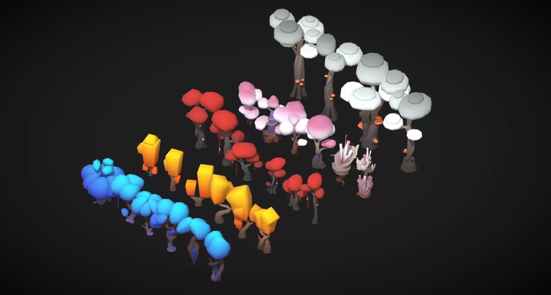 Enchanted Forest - Stylized Fantasy Asset Pack Low-poly 3D model_0