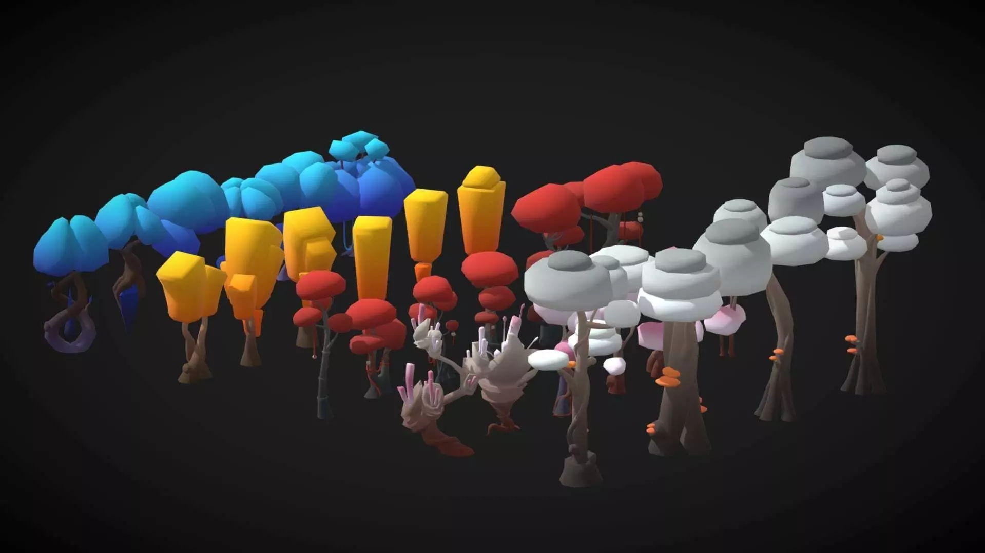 Enchanted Forest - Stylized Fantasy Asset Pack Low-poly 3D model_2