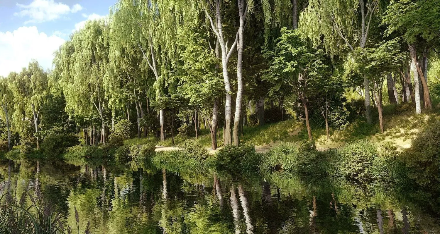 Archmodels for Blender vol 1 - low poly trees models 3D model_0