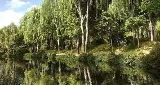 Archmodels for Blender vol 1 - low poly trees models