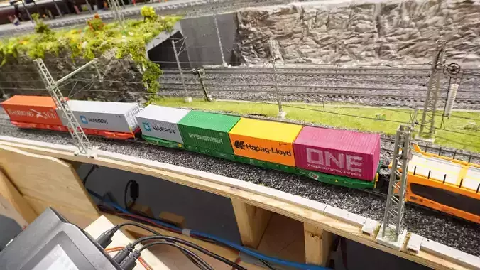 Pre Supported H0 1-87 scale  Sggnss-XL container wagon 3D print model 7