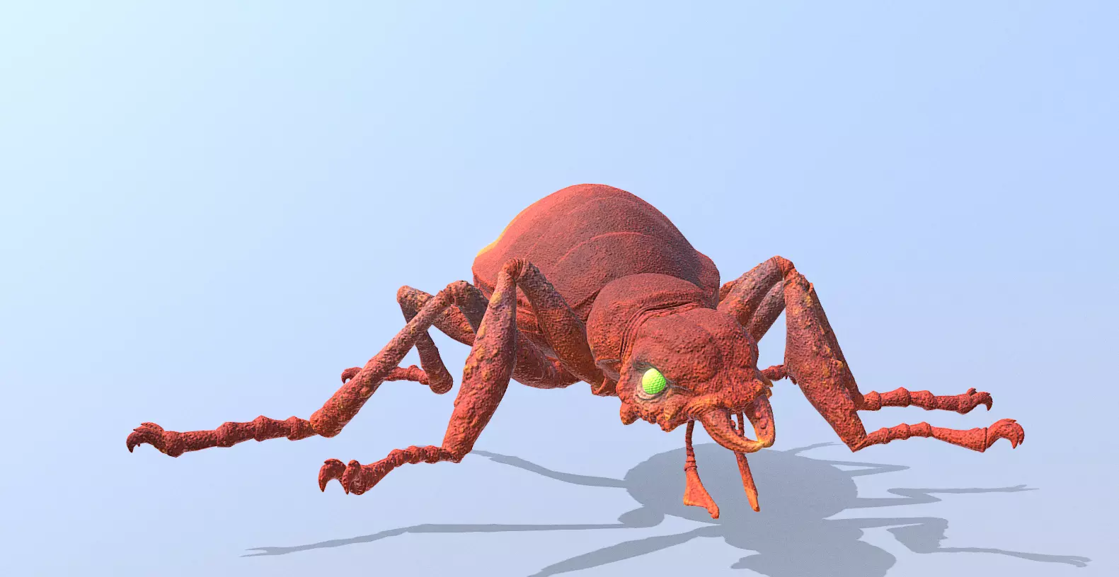 Beetle Bug Eating Fbx Png 3D model_1