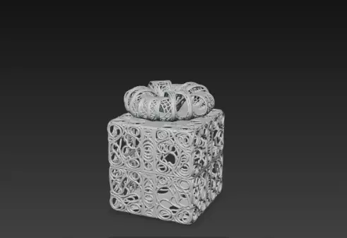 3D Gift Box Model Festive Celebration Concept 3D print model_3