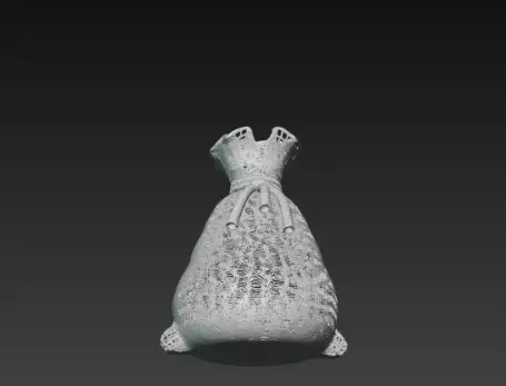 3D Santa Claus Gift Bag Model Merry Christmas 3D print model_11