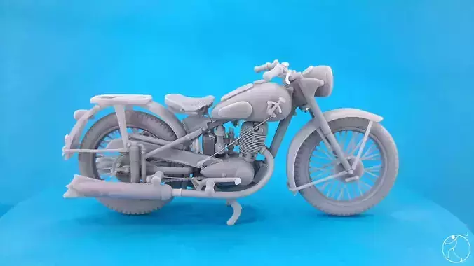 IZH-49 Motorcycle 12 scale