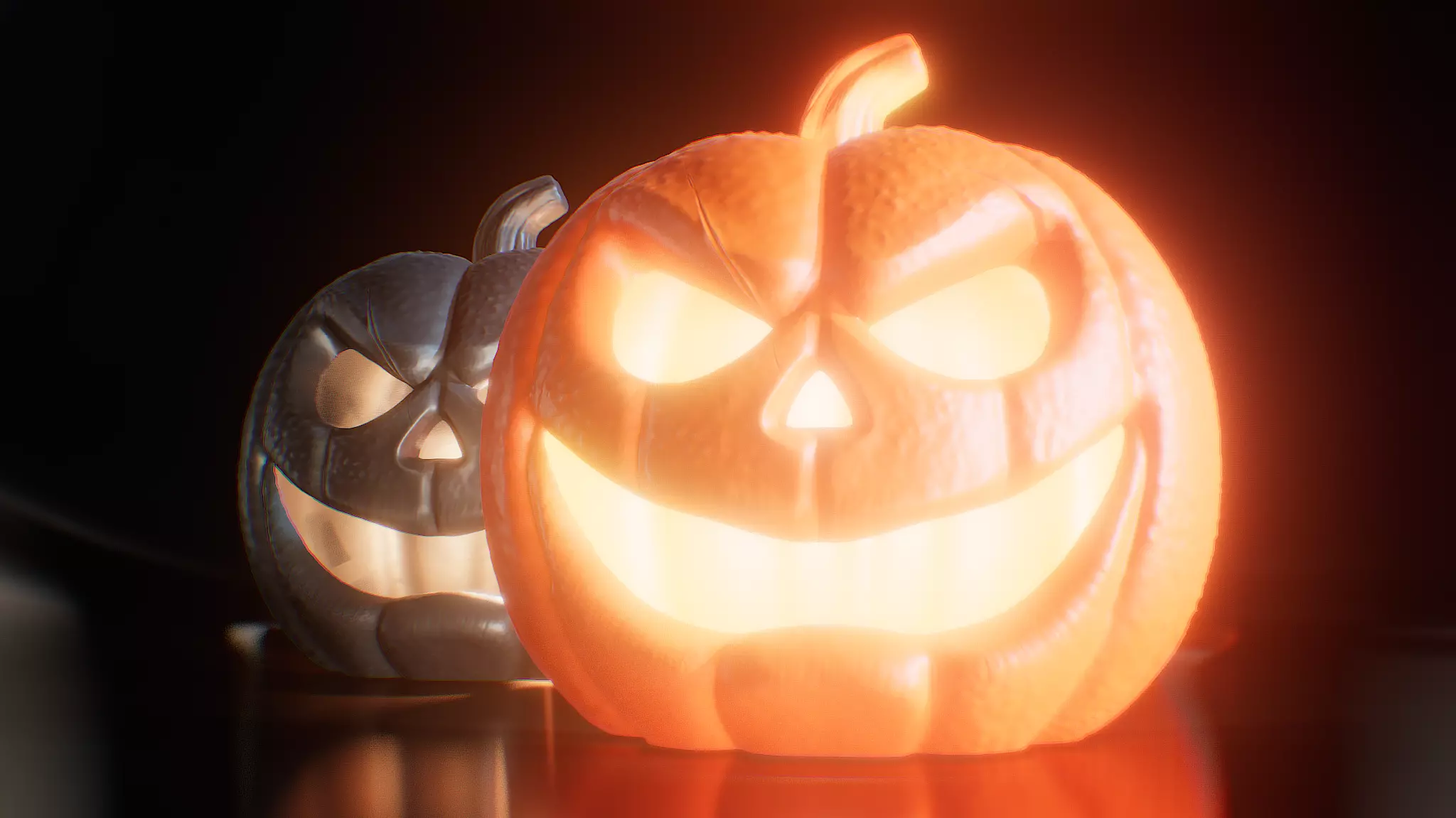 Jack O Lantern Pumpkin Halloween Decoration 3D print model_1