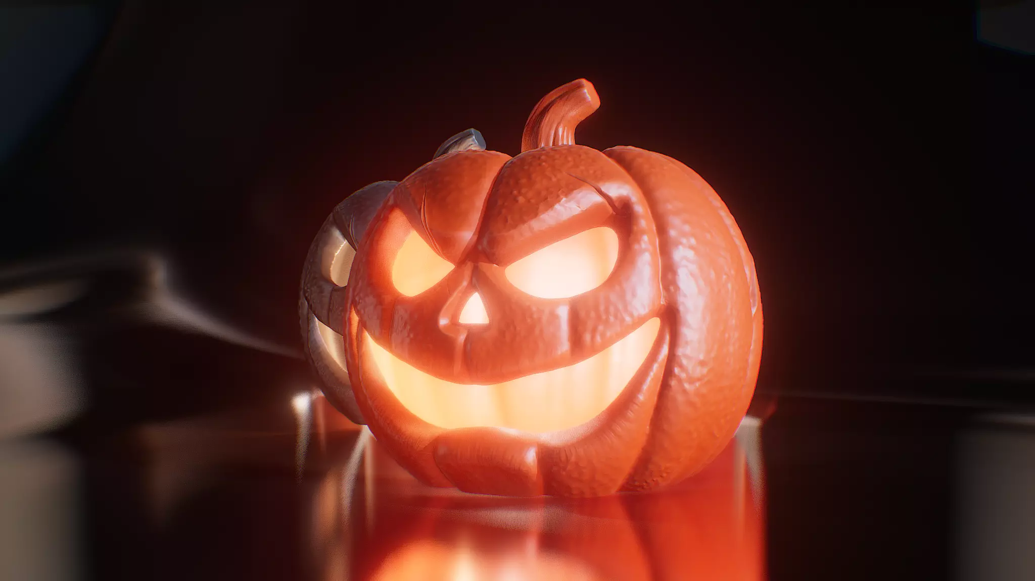 Jack O Lantern Pumpkin Halloween Decoration 3D print model_3
