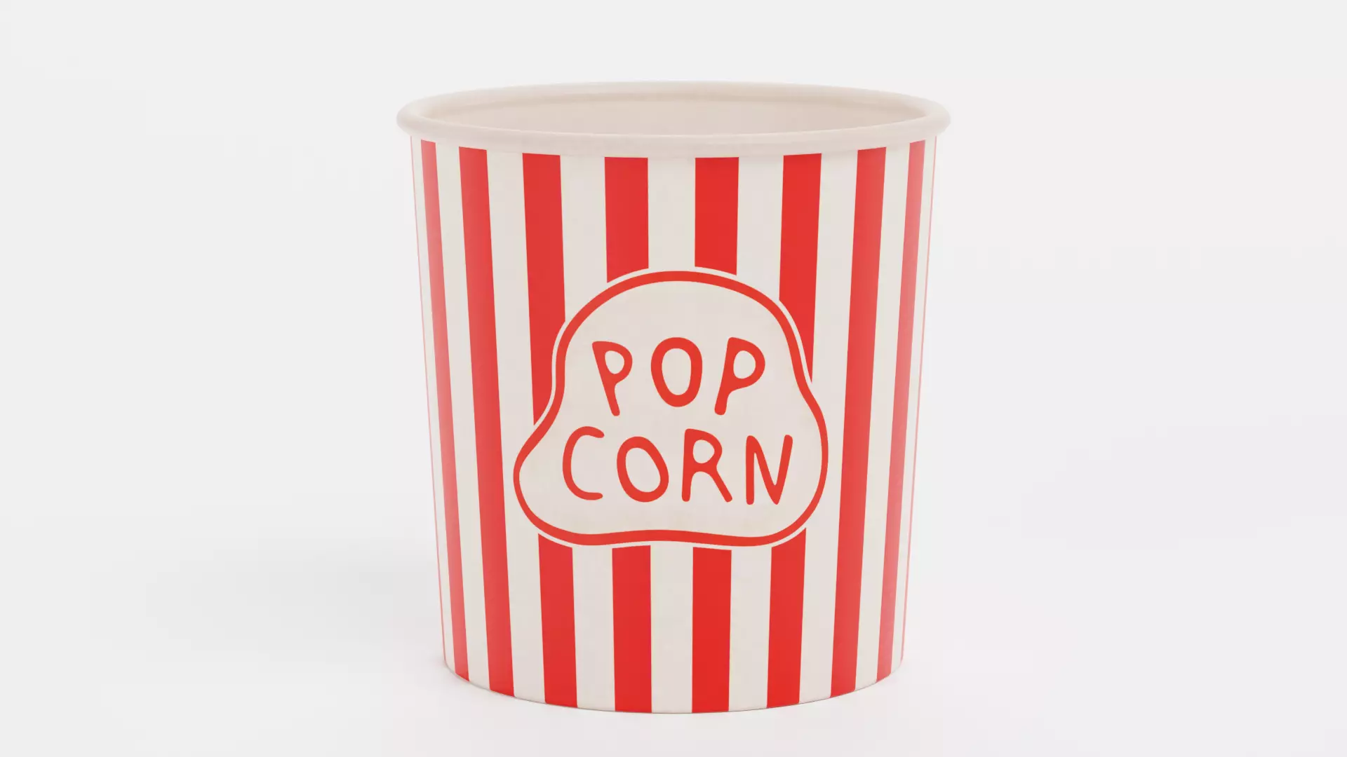 -Popcorn Cup V1- Low-poly 3D model_0