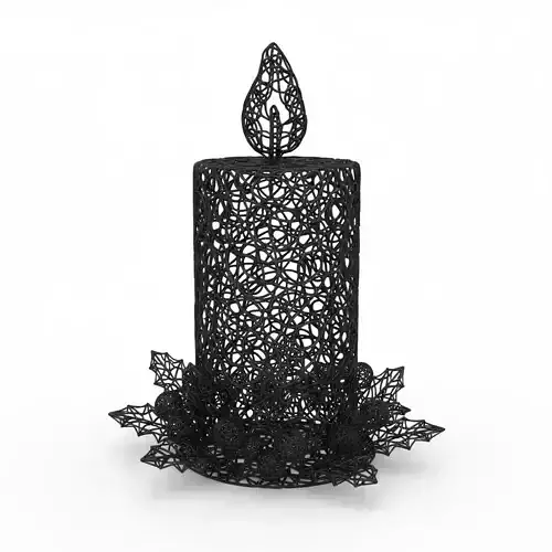 3D Christmas Candle Model Festive Holiday Decor 3D print model 3D Christmas Candle Model Festive Holiday Decor 3D print model