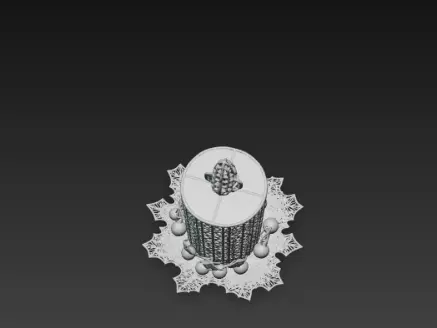 3D Christmas Candle Model Festive Holiday Decor 3D print model_6