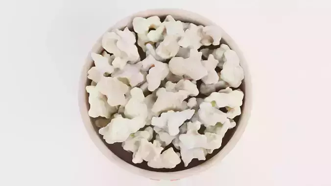 Popcorn in Cup V1 - Filled Bucket with Custom Design 3D model 2