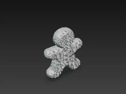 3D Gingerbread Man Model Merry Christmas Scene 3D print model_10