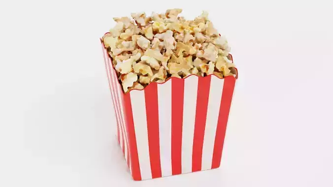 Popcorn in Cup V2 - Filled Box with Custom Design 3D model 6