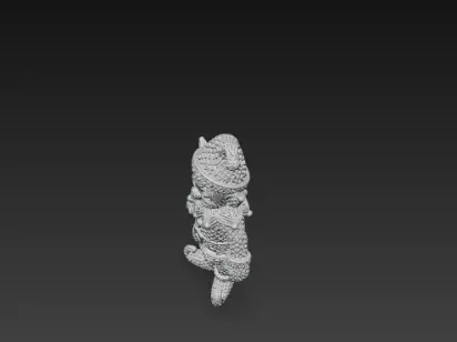 3D Christmas Elf Model Festive Holiday Character 3D print model_9